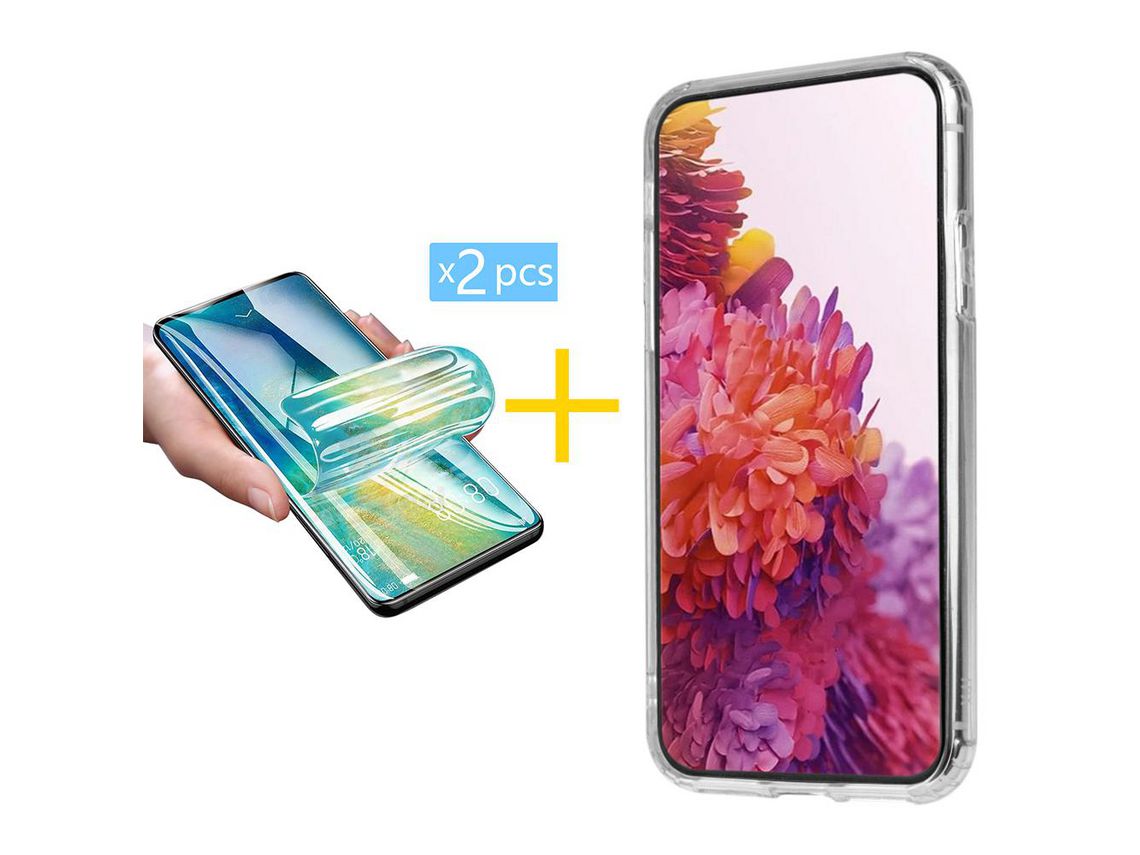 Pack 2 Películas + Funda SKYHE para Samsung Galaxy M12 Gel Reforzado Incoloro Clear