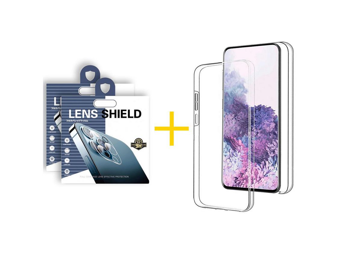 Juego 2 X Película de Cámara trasera + Funda skyhe por Apple iPhone 14 Plus Dupla 360º Incoloro Clear
