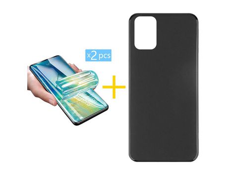 Pack Carcasa + 2 Protectores de Pantalla Hidrogel para Samsung Galaxy A03S SKYHE Negro
