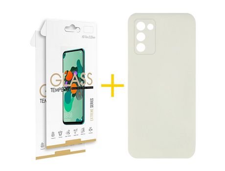 Pack Carcasa + 2 Protectores de Pantalla Cristal Templado para Samsung Galaxy A02S SKYHE Arena