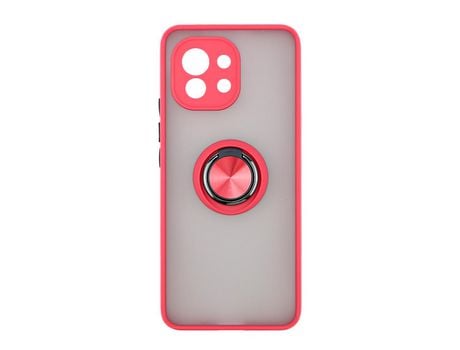 Funda SKYHE para Xiaomi MI 11 Lite 5G NE Gel Bumper con Anillo Rojo