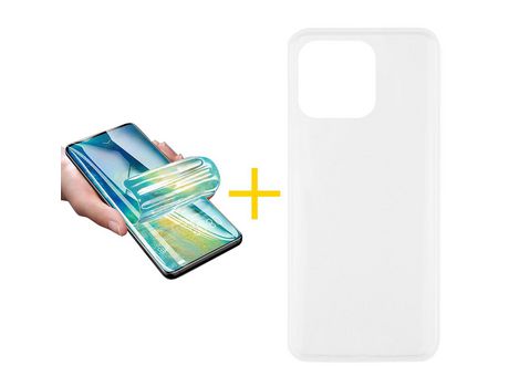 Pack 1 Película + Funda SKYHE para Xiaomi MI 11 Lite 5G NE Silicona Liso Incoloro Clear