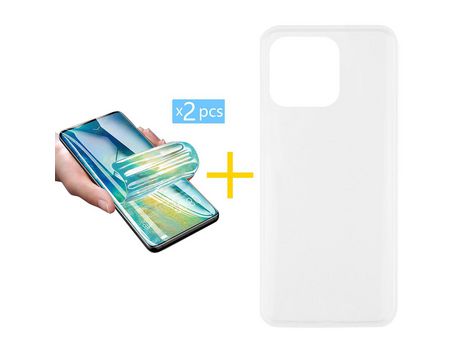Pack 2 Películas + Funda SKYHE para Xiaomi MI 11 Lite 5G NE Silicona Liso Incoloro Clear