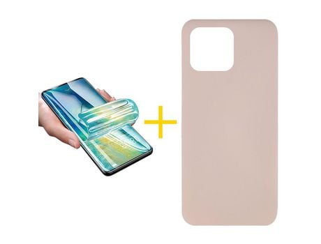 Pack 1 Película + Funda SKYHE para Xiaomi MI 11 Lite 5G NE Silicona Líquida Rosa