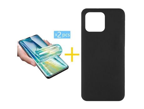Pack 2 Películas + Funda SKYHE para Xiaomi MI 11 Lite 5G NE Silicona Líquida Negro