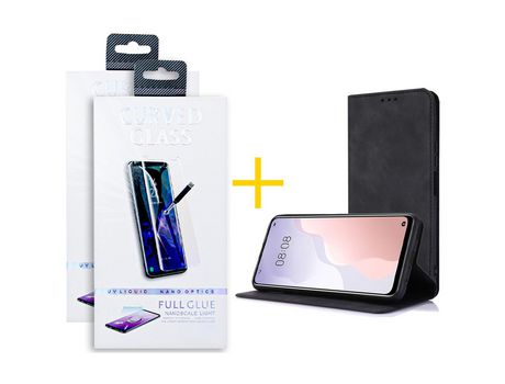 Juego 2 X Película de Vidrio Templado Antiestático y Funda ACCETEL por Apple iPhone 14 Flip Cover PRM Negro