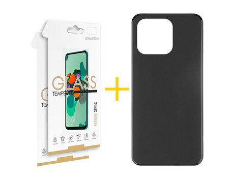 Pack 2 Películas 2.5D + Funda SKYHE para Xiaomi MI 11 Lite 5G NE Silicona Liso Negro