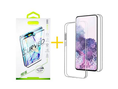 Pack 1 Película Curvado + Funda SKYHE para Samsung Galaxy S20 Plus 5G Dupla 360º Incoloro Clear