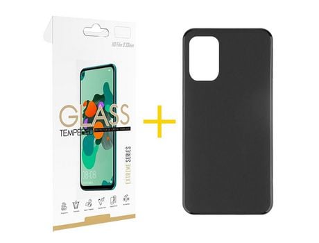Pack 1 Película 2.5D + Funda SKYHE por Xiaomi Redmi Note 10 Pro Silicona Liso Negro
