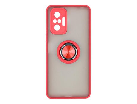 Funda ACCETEL para Xiaomi Redmi Note 10 Pro Gel Bumper con Anillo Rojo