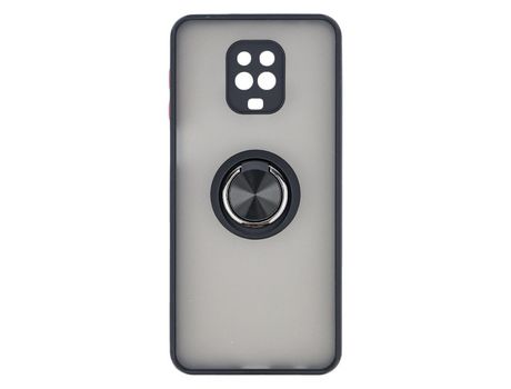Funda ACCETEL para Xiaomi Redmi Note 9 Pro Gel Bumper con Anillo Negro