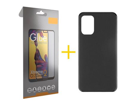 Pack 1 Película Full + Funda SKYHE por Xiaomi Redmi Note 10 Pro Silicona Liso Negro
