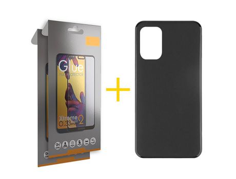 Pack 2 Películas Full + Funda SKYHE por Xiaomi Redmi Note 10 Pro Silicona Liso Negro