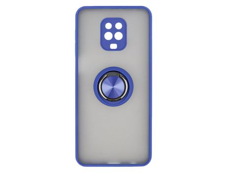 Funda ACCETEL para Xiaomi Redmi Note 9 Pro Gel Bumper con Anillo Azul