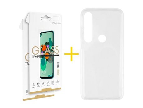 Pack 2 Películas 2.5D + Funda SKYHE por Huawei P Smart 2019 Silicona Líquida Incoloro Clear