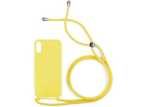 Funda ACCETEL para Xiaomi Redmi 9AT Gel con Cordón Amarillo