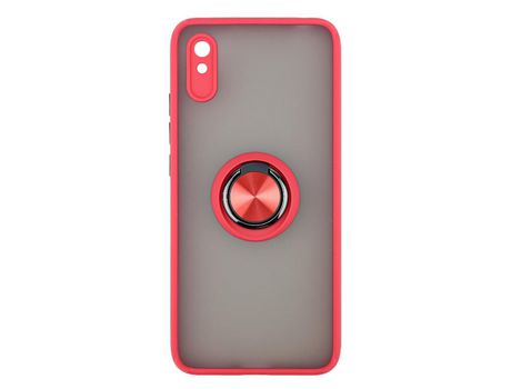 Funda SKYHE por Xiaomi Redmi 9A Gel Bumper con Anillo Rojo
