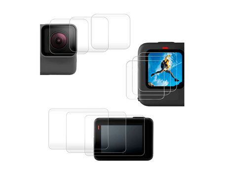 Kit 3 Films de Hidrogel Cobertura Completa Cámara y Pantalla Frontal Pantalla Trasera para Gopro Hero 10 Transparente PHONECARE