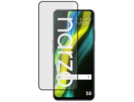 Película Cristal Templado Completo 5D Full Glue Negro para Realme Narzo 50 Vidrio