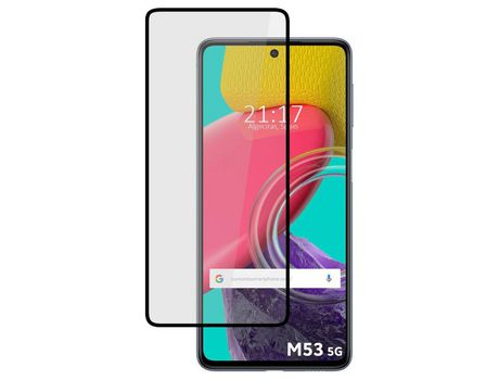 Película Cristal Templado Completo 5D Full Glue Negro para Samsung Galaxy M53 5G Vidrio