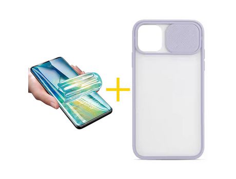 Pack 1 Película + Funda SKYHE para Apple iPhone 13 Mini Gel Protteción Cámara Violeta