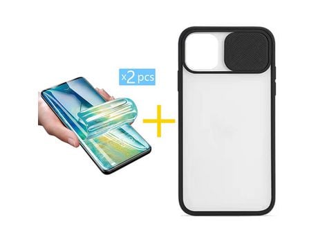 Pack 2 Películas + Funda SKYHE para Apple iPhone 13 Gel Protteción Cámara Negro