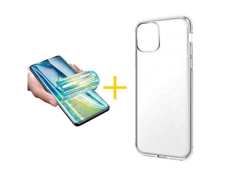 Pack 1 Película + Funda SKYHE para Apple iPhone 13 Mini Silicona Líquida Incoloro Clear