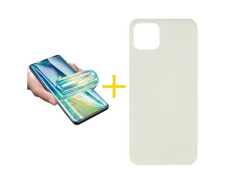 Pack 1 Película de Hidrogel + Funda SKYHE para Apple iPhone 11 Pro Max Silicona Líquida Arena
