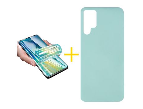 Carcasa + Protector de Pantalla para Samsung Galaxy S22 Plus 5G ACCETEL Verde Agua