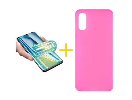 Pack 1 Película + Funda SKYHE por Apple iPhone / XS Silicona Liso Rosa