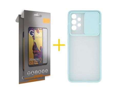 Pack 2 Películas Full + Funda SKYHE por Samsung Galaxy A33 5G Gel Protteción Cámara Rosa
