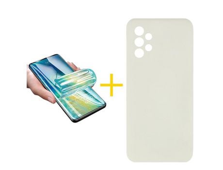 Pack 1 Película + Funda SKYHE por Samsung Galaxy A33 5G Silicona Líquida Arena