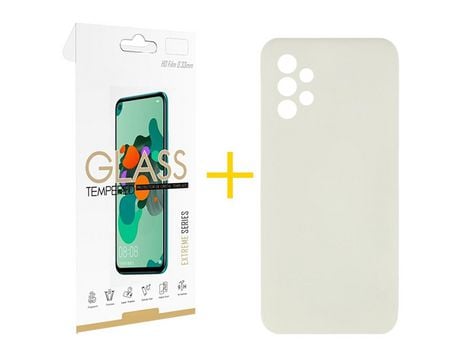 Pack 1 Película 2.5D + Funda SKYHE por Samsung Galaxy A33 5G Silicona Líquida Arena