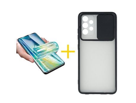 Pack 1 Película + Funda SKYHE por Samsung Galaxy A32 5G Gel Protteción Cámara Negro