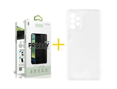 Pack 1 Película Antiespía + Funda SKYHE por Samsung Galaxy A33 5G Silicona Líquida Incoloro Clear