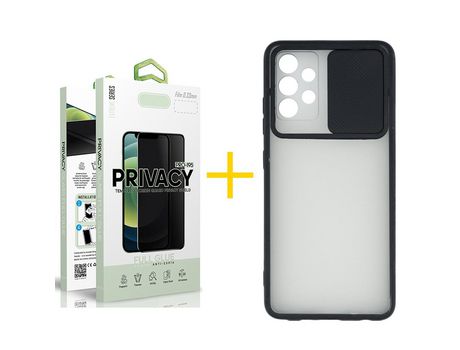 Pack 1 Película Antiespía + Funda SKYHE por Samsung Galaxy A33 5G Gel Protteción Cámara Negro