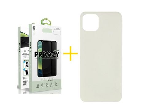 Pack 1 Película Antiespía + Funda SKYHE para Apple iPhone 13 Mini Silicona Líquida Arena