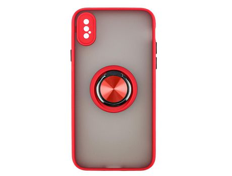 Funda ACCETEL para iPhone XR Gel Bumper con Anillo Rojo