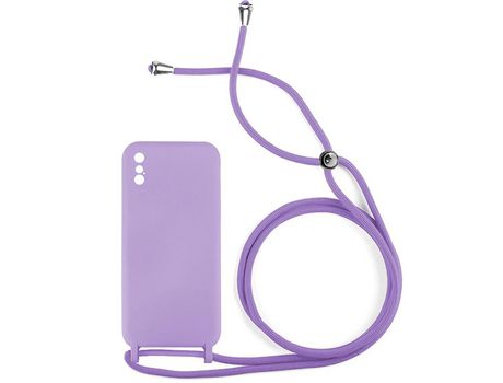 Funda ACCETEL para iPhone XS Max Gel con Cordón Violeta