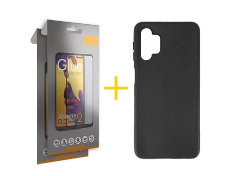 Pack 2 Películas Full + Funda SKYHE por Samsung Galaxy A53 5G Silicona Liso Negro