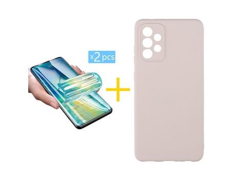 Pack 2 Películas + Funda SKYHE por Samsung Galaxy A33 5G Silicona Líquida Rosa