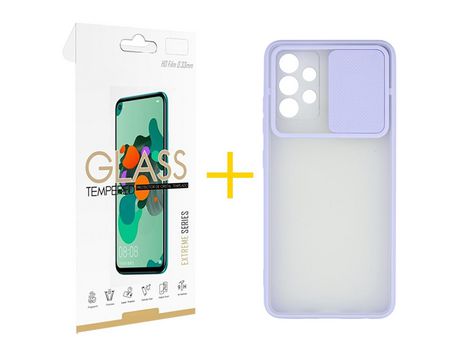 Pack 1 Película 2.5D + Funda SKYHE por Samsung Galaxy A33 5G Gel Protteción Cámara Violeta