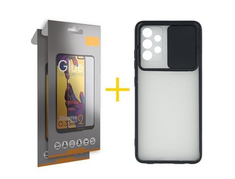 Pack 2 Películas Full + Funda SKYHE por Samsung Galaxy A33 5G Gel Protteción Cámara Negro