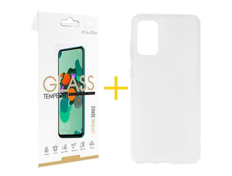 Pack 1 Película 2.5D + Funda SKYHE por Samsung Galaxy S20 FE 5G Silicona Liso Incoloro Escarchado
