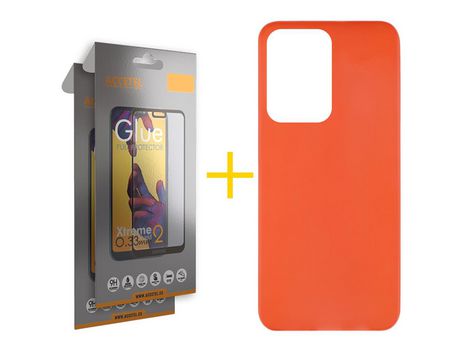 Pack 2 X Protector de Vidrio Templado Full + Funda ACCETEL para Samsung Galaxy S20 Ultra 5G Silicona Liso Azul