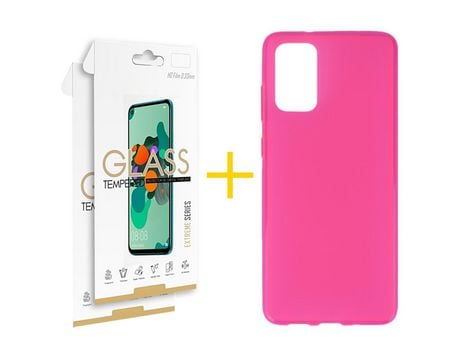 Pack 2 Películas 2.5D + Funda SKYHE por Samsung Galaxy S20 FE 5G Silicona Liso Rosa