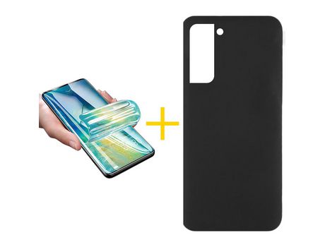 Carcasa + Protector de Pantalla para Samsung Galaxy S21 Plus 5G ACCETEL Negro