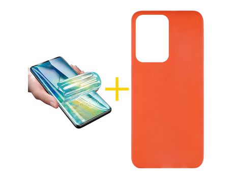 Pack 1 Película + Funda SKYHE por Samsung Galaxy S20 Ultra 5G Silicona Liso Rojo