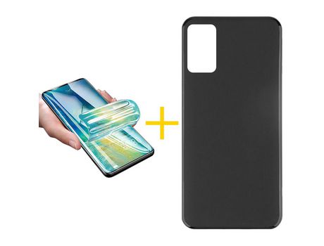 Pack 1 Película + Funda SKYHE por Samsung Galaxy M52 5G Silicona Liso Negro