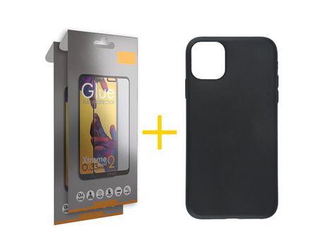 Pack 2 Películas Full + Funda SKYHE por Samsung Galaxy A03 Silicona Liso Negro